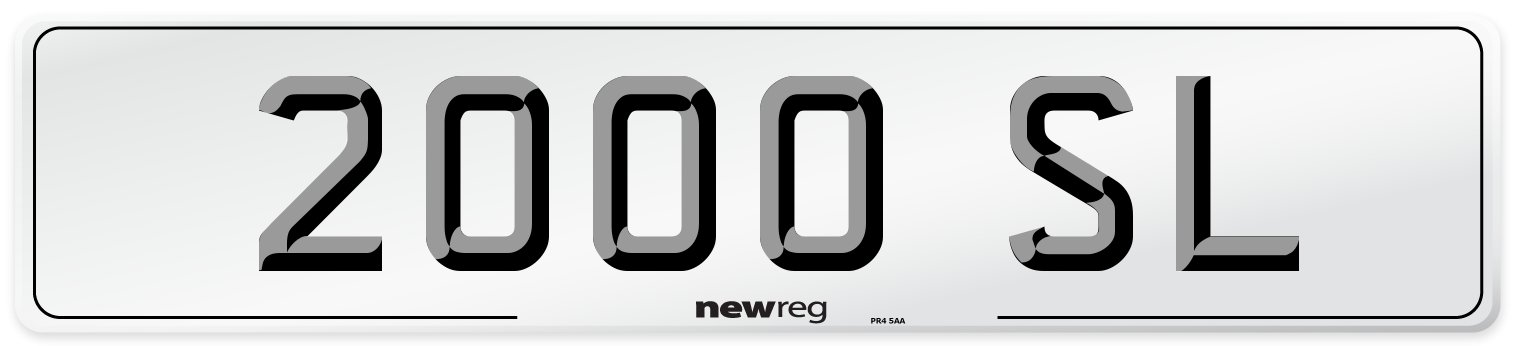 2000 SL Number Plate from New Reg